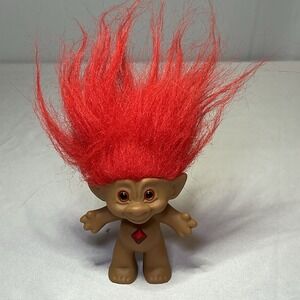 Ace Novelty Treasure Troll Red Hair Red Wishstone Vintage Figure Doll‎